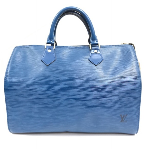 Louis Vuitton Handbags - Louis Vuitton Blue Epi Speedy 30 with Lock & Key